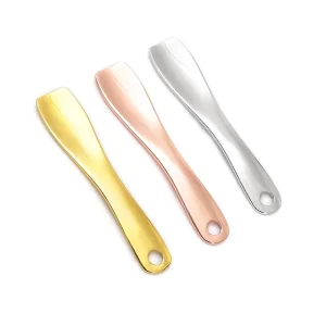 for Mixing Facial Cosmetic Face Mask Silver Gold Rose Gold Metal Makeup Spatula Mini Spoon Beauty Scoop