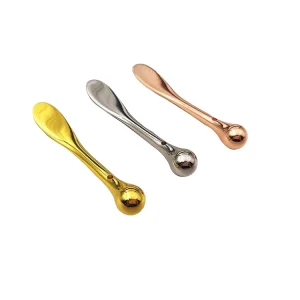 in Stock Gold Spoon Facial Massage Machine Long Cosmetic Spoon Two end Mask Spoon