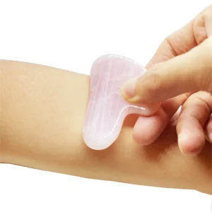 pink Jade Gua Sha Board Pure Natural Anti Aging Jade Guasha Massage Tool for Face